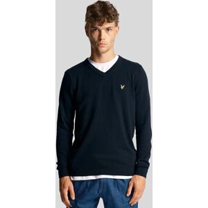 Lyle And Scott Men's Cotton Merino V-Neck Sweater - Navy - Size: 38 Lyle And Scott Men's Cotton Merino V-Neck Sweater - Navy - Size: 38