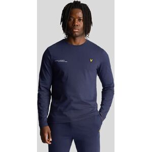 Lyle And Scott Men's Co-Ordinate Print Plain Long Sleeve T-Shirt - Navy - Size: 38 Lyle And Scott Men's Co-Ordinate Print Plain Long Sleeve T-Shirt - Navy - Size: 38