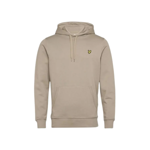 Lyle and Scott Men's Lyle & Scott Branded Khaki Smoke Beige Pull-over Hoodie - Tan - Size: 42 Lyle and Scott Men's Lyle & Scott Branded Khaki Smoke Beige Pull-over Hoodie - Tan - Size: 42