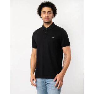 Men's GANT Mens Regular Fit Short Sleeve Shield Logo Pique Polo NOS - 5 Black - Size: 46 Men's GANT Mens Regular Fit Short Sleeve Shield Logo Pique Polo NOS - 5 Black - Size: 46