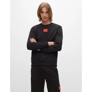 Hugo Boss Men's HUGO Diragol212 Label Logo Mens Sweatshirt - Black 001 - Size: 40 Hugo Boss Men's HUGO Diragol212 Label Logo Mens Sweatshirt - Black 001 - Size: 40