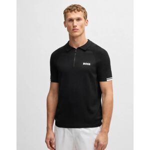 Hugo Boss Men's BOSS Green K-Perform Max Mens Zip Placket Polo Shirt - Black - Size: 40 Hugo Boss Men's BOSS Green K-Perform Max Mens Zip Placket Polo Shirt - Black - Size: 40