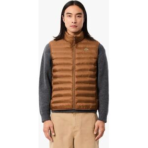 Lacoste Men's Water-Repellent Padded Gilet - Brown - Size: Regular/36 Lacoste Men's Water-Repellent Padded Gilet - Brown - Size: Regular/36
