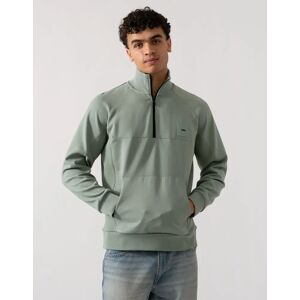 Hugo Boss Men's BOSS Green Sweat Rib Mens Half Zip Sweatshirt - Open Green 357 - Tan - Size: 38 Hugo Boss Men's BOSS Green Sweat Rib Mens Half Zip Sweatshirt - Open Green 357 - Tan - Size: 38