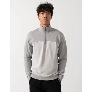 Hugo Boss Men's BOSS Orange Mens Loungewear Tracksuit 1/4 Zip Jacket 50545583 - Light/Pastel Grey 050 - Size: M Hugo Boss Men's BOSS Orange Mens Loungewear Tracksuit 1/4 Zip Jacket 50545583 - Light/Pastel Grey 050 - Size: M