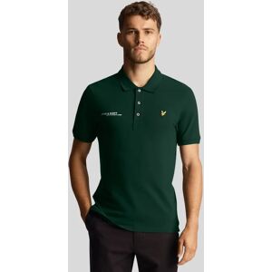 Lyle And Scott Men's Co-Ordinate Print Plain Polo Shirt - Green - Size: 38 Lyle And Scott Men's Co-Ordinate Print Plain Polo Shirt - Green - Size: 38