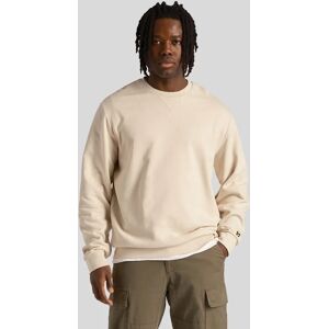 Lyle And Scott Men's Loopback Embroidered Crewneck Sweatshirt - Cream - Size: M Lyle And Scott Men's Loopback Embroidered Crewneck Sweatshirt - Cream - Size: M