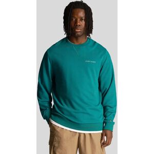 Lyle And Scott Men's Loopback Embroidered Crewneck Sweatshirt - Green - Size: XL Lyle And Scott Men's Loopback Embroidered Crewneck Sweatshirt - Green - Size: XL