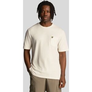 Lyle And Scott Men's Textured Stripe T-Shirt - White - Size: 40 Lyle And Scott Men's Textured Stripe T-Shirt - White - Size: 40