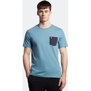 Lyle And Scott Men's Contrast Pocket T-Shirt - Blue - Size: 38 Lyle And Scott Men's Contrast Pocket T-Shirt - Blue - Size: 38