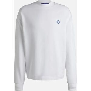 Hugo Boss Men's Ninnyo Crewneck Sweatshirt - White - Size: M Hugo Boss Men's Ninnyo Crewneck Sweatshirt - White - Size: M