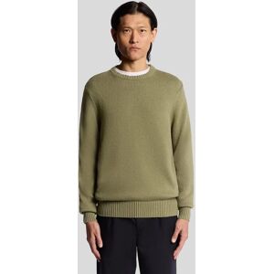 Lyle And Scott Men's Wool Blend Crew Neck Jumper - Green - Size: 40 Lyle And Scott Men's Wool Blend Crew Neck Jumper - Green - Size: 40