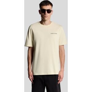Lyle And Scott Men's Script Logo Cotton Crew Neck T-Shirt - Cream - Size: 38 Lyle And Scott Men's Script Logo Cotton Crew Neck T-Shirt - Cream - Size: 38