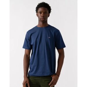Men's GANT Mens Regular Fit Short Sleeve Shield Logo T-Shirt - 423 Persian Blue - Navy - Size: 42 Men's GANT Mens Regular Fit Short Sleeve Shield Logo T-Shirt - 423 Persian Blue - Navy - Size: 42