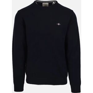 Men's Gant Superfine Lambswool Crew Neck Knitwear Marine - Navy - Size: 38 Men's Gant Superfine Lambswool Crew Neck Knitwear Marine - Navy - Size: 38