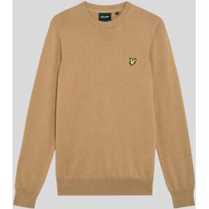 Lyle And Scott Men's Cotton Merino Crew Neck Jumper - Brown - Size: 44 Lyle And Scott Men's Cotton Merino Crew Neck Jumper - Brown - Size: 44