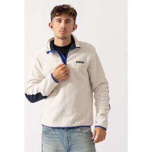 Men's Napapijri Dergana Mens Half Zip Sweatshirt - Beige Dimity N1J - Tan - Size: 40 Men's Napapijri Dergana Mens Half Zip Sweatshirt - Beige Dimity N1J - Tan - Size: 40