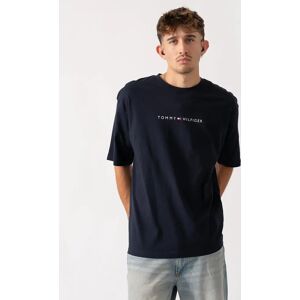 Men's Tommy Hilfiger Contrast Logo Mens T-Shirt - Desert Sky - Blue/Black - Size: 38 Men's Tommy Hilfiger Contrast Logo Mens T-Shirt - Desert Sky - Blue/Black - Size: 38
