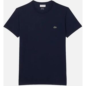 Men's Lacoste Monochrome Cotton Pima Jersey Crew-NeckT-Shirt, Navy Blue - Black - Size: 38 Men's Lacoste Monochrome Cotton Pima Jersey Crew-NeckT-Shirt, Navy Blue - Black - Size: 38