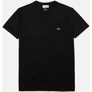 Men's Lacoste Monochrome Cotton Pima Jersey Crew-Neck T-Shirt, Black - Size: 42 Men's Lacoste Monochrome Cotton Pima Jersey Crew-Neck T-Shirt, Black - Size: 42