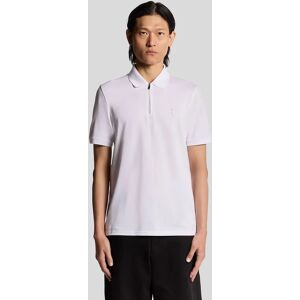 Lyle And Scott Men's Superfine Cotton Zip Polo Shirt - White - Size: 38 Lyle And Scott Men's Superfine Cotton Zip Polo Shirt - White - Size: 38