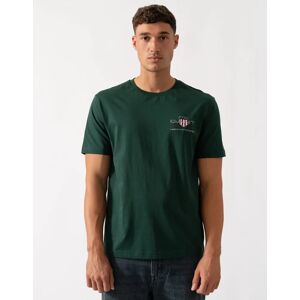 Men's GANT Mens Regular Fit Embroidered Archive Shield T-Shirt - 374 Tartan Green - Size: 42 Men's GANT Mens Regular Fit Embroidered Archive Shield T-Shirt - 374 Tartan Green - Size: 42