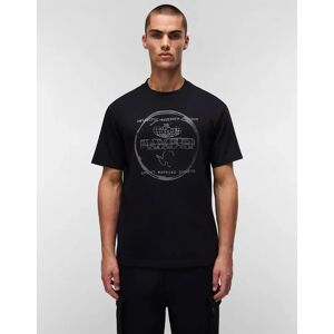 Men's Napapijri Bald Short Sleeve Mens T-Shirt - Black Beauty 941 - Size: 44 Men's Napapijri Bald Short Sleeve Mens T-Shirt - Black Beauty 941 - Size: 44