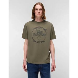 Men's Napapijri Bald Short Sleeve Mens T-Shirt - Tea Leaf G0A - Tan - Size: 44 Men's Napapijri Bald Short Sleeve Mens T-Shirt - Tea Leaf G0A - Tan - Size: 44