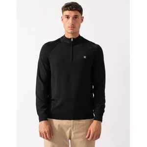 Hugo Boss Men's HUGO Sayford Mens 1/4 Zip Jumper - Black 001 - Size: 42 Hugo Boss Men's HUGO Sayford Mens 1/4 Zip Jumper - Black 001 - Size: 42
