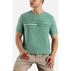 Men's Tommy Hilfiger Mens T Shirts Signature Tonal Flag Logo Summer Cotton Tino Tee - Green - Size: 38 Men's Tommy Hilfiger Mens T Shirts Signature Tonal Flag Logo Summer Cotton Tino Tee - Green - Size: 38