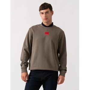 Hugo Boss Men's HUGO Diragol212 Label Logo Mens Sweatshirt - Medium Grey 032 - Tan - Size: 38 Hugo Boss Men's HUGO Diragol212 Label Logo Mens Sweatshirt - Medium Grey 032 - Tan - Size: 38