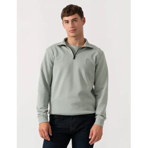 Hugo Boss Men's BOSS Orange Zetrust Mens 1/4 Zip Sweatshirt - Open Green 351 - Grey - Size: 38 Hugo Boss Men's BOSS Orange Zetrust Mens 1/4 Zip Sweatshirt - Open Green 351 - Grey - Size: 38