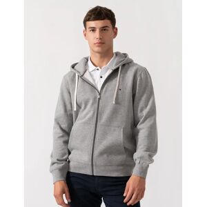 Men's Tommy Hilfiger Essential Fleece Mens Zip Hoodie - Medium Grey Heather - Size: 40 Men's Tommy Hilfiger Essential Fleece Mens Zip Hoodie - Medium Grey Heather - Size: 40