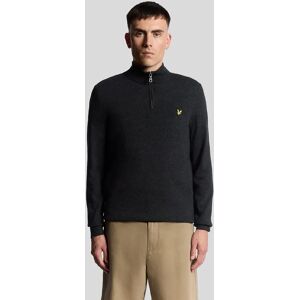 Lyle And Scott Men's Lambswool Blend 1/4 Zip Jumper - Black - Size: XL Lyle And Scott Men's Lambswool Blend 1/4 Zip Jumper - Black - Size: XL