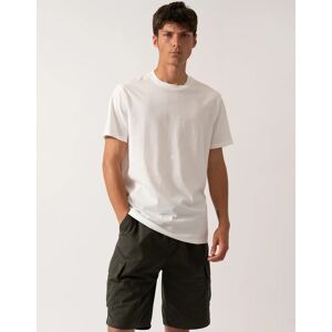 Men's Armani Exchange Mens Regular Fit Mercerised Cotton T-Shirt - Off White U0009 - Size: 40/Regular Men's Armani Exchange Mens Regular Fit Mercerised Cotton T-Shirt - Off White U0009 - Size: 40/Regular
