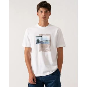 Hugo Boss Men's BOSS Orange Ontheway Mens Graphic Print T-Shirt - White 100 - Size: 40 Hugo Boss Men's BOSS Orange Ontheway Mens Graphic Print T-Shirt - White 100 - Size: 40