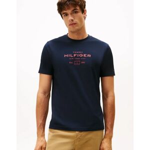 Men's Tommy Hilfiger Stack Hilfiger Mens Graphic T-Shirt - Desert Sky - Blue/Black - Size: 40 Men's Tommy Hilfiger Stack Hilfiger Mens Graphic T-Shirt - Desert Sky - Blue/Black - Size: 40