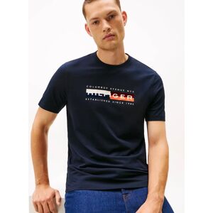 Men's Tommy Hilfiger TH Colour Block Mens Graphic T-Shirt - Desert Sky - Blue/Black - Size: 42 Men's Tommy Hilfiger TH Colour Block Mens Graphic T-Shirt - Desert Sky - Blue/Black - Size: 42