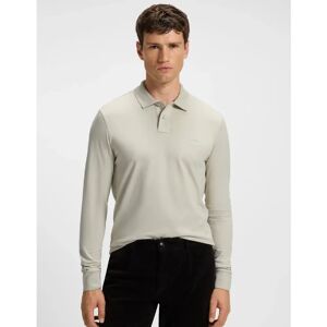 Hugo Boss Men's Passerby Long Sleeve Polo Shirt - Cream - Size: 40 Hugo Boss Men's Passerby Long Sleeve Polo Shirt - Cream - Size: 40