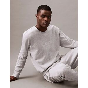 Men's Calvin Klein ICON COTTON TERRY Mens Sweatshirt Medium Grey Heather - Size: 40 Men's Calvin Klein ICON COTTON TERRY Mens Sweatshirt Medium Grey Heather - Size: 40