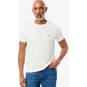 Men's Lacoste Men's Cotton Pima Jersey Crew Neck T-Shirt - White - Size: 3 small Men's Lacoste Men's Cotton Pima Jersey Crew Neck T-Shirt - White - Size: 3 small