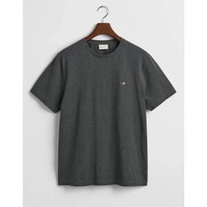 Men's GANT Regular Shield T-Shirt, Antracit Melange - Black - Size: 40 Men's GANT Regular Shield T-Shirt, Antracit Melange - Black - Size: 40