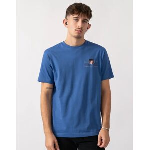 Men's GANT Mens Regular Fit Embroidered Archive Shield T-Shirt - 407 Rich Blue - Size: 38 Men's GANT Mens Regular Fit Embroidered Archive Shield T-Shirt - 407 Rich Blue - Size: 38