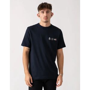Men's Tommy Hilfiger Small Crest Outline Mens T-Shirt - Desert Sky - Blue/Black - Size: 42 Men's Tommy Hilfiger Small Crest Outline Mens T-Shirt - Desert Sky - Blue/Black - Size: 42