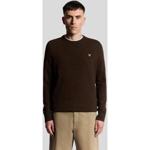 Lyle And Scott Men's Lambswool Blend Crew Neck Jumper - Brown - Size: 34 Lyle And Scott Men's Lambswool Blend Crew Neck Jumper - Brown - Size: 34