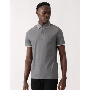 Hugo Boss Men's BOSS Orange Passertip Mens Short Sleeve Polo Shirt With Tipped Collar - Open Grey 062 - Size: L Hugo Boss Men's BOSS Orange Passertip Mens Short Sleeve Polo Shirt With Tipped Collar - Open Grey 062 - Size: L