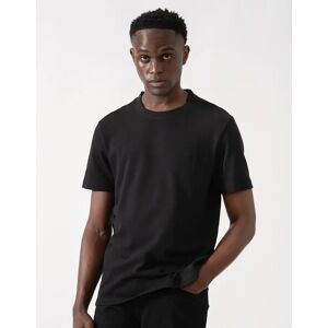 Hugo Boss Men's BOSS Green Taddy Mens Cotton Piqué T-Shirt with Oxford-Jacquard Back Collar - Black 008 - Size: 38 Hugo Boss Men's BOSS Green Taddy Mens Cotton Piqué T-Shirt with Oxford-Jacquard Back Collar - Black 008 - Size: 38