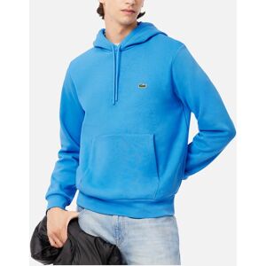 Men's Lacoste Mens Fleece Hoodie Organic Cotton Pullover - Blue - Size: 38 Men's Lacoste Mens Fleece Hoodie Organic Cotton Pullover - Blue - Size: 38
