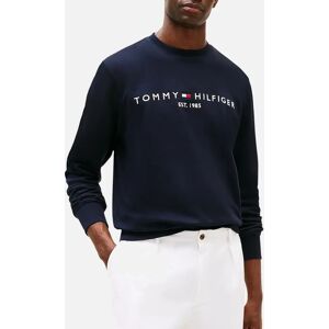 Men's Tommy Hilfiger Mens Fleece Sweatshirt Embroidered Logo Pullover Crew Neck Jumper - Navy - Size: 42 Men's Tommy Hilfiger Mens Fleece Sweatshirt Embroidered Logo Pullover Crew Neck Jumper - Navy - Size: 42