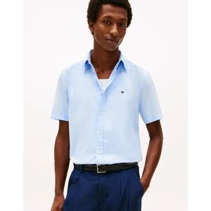 Men's Tommy Hilfiger Core Flex Poplin Solid Mens Short Sleeve Shirt - Sweet Blue - Size: 40/Regular Men's Tommy Hilfiger Core Flex Poplin Solid Mens Short Sleeve Shirt - Sweet Blue - Size: 40/Regular